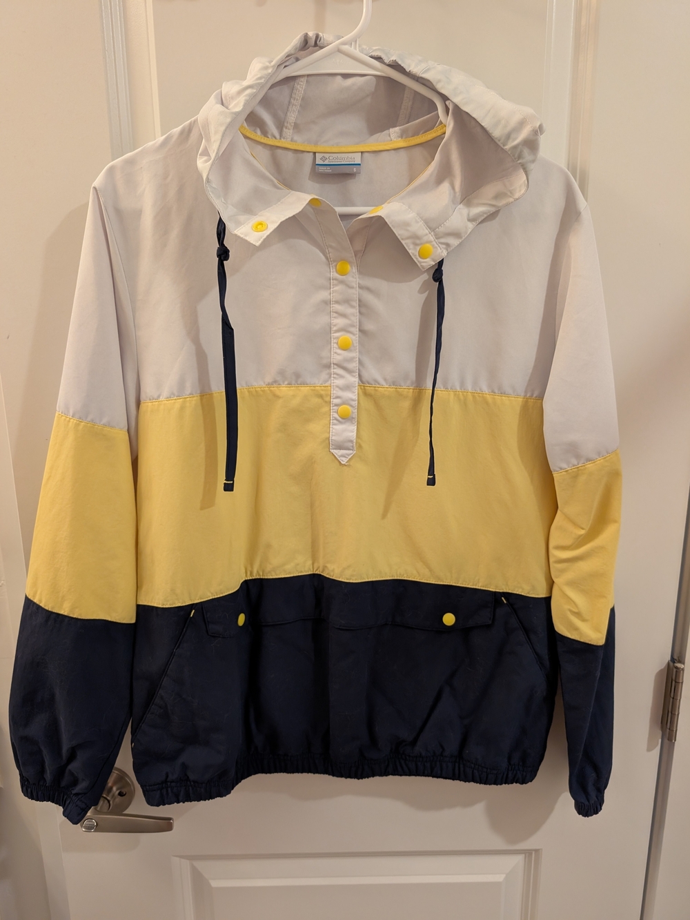 Women's Columbia PFG Colorblock Pullover Anorak Hooded Windbreaker